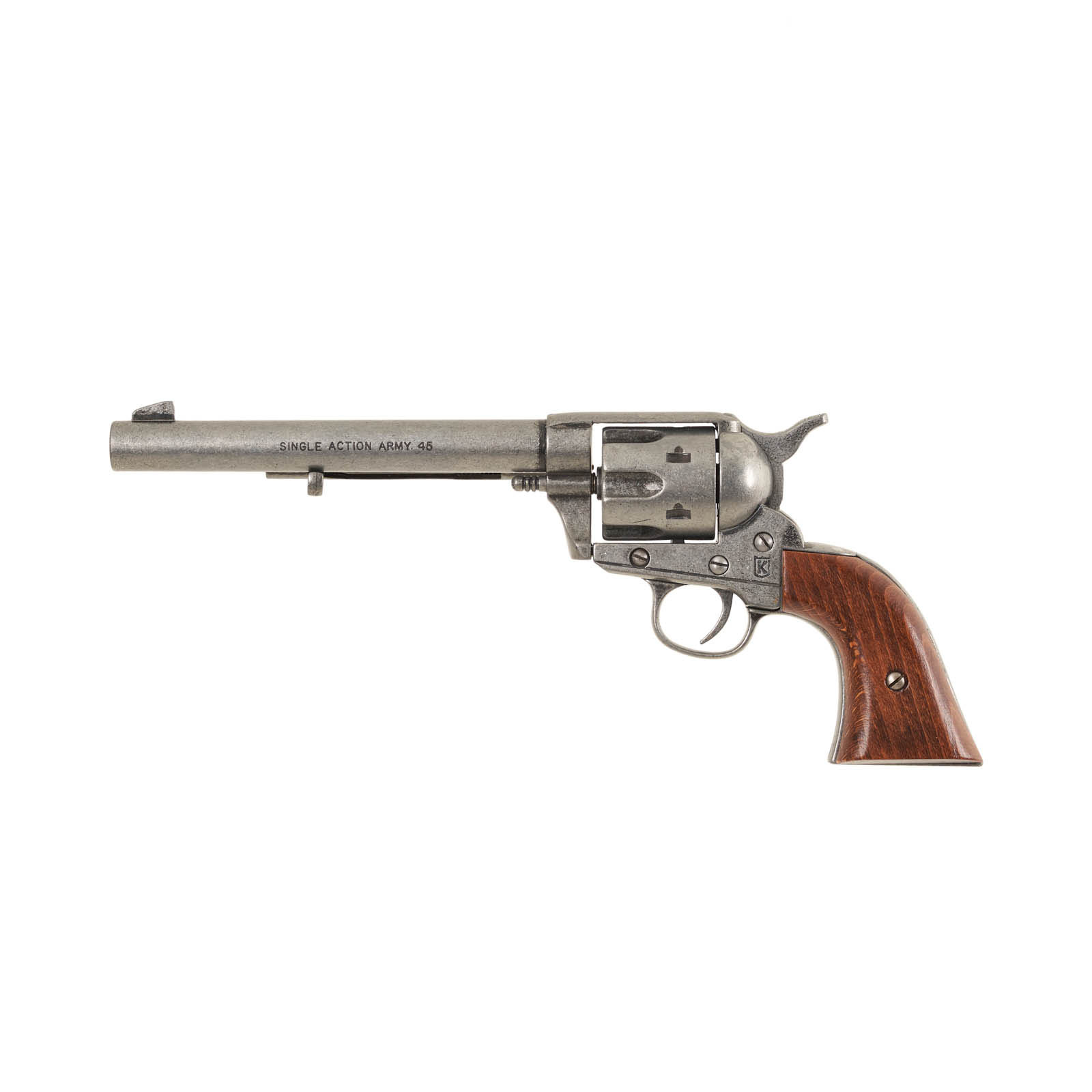 grey non firing replica 45 revolver left view