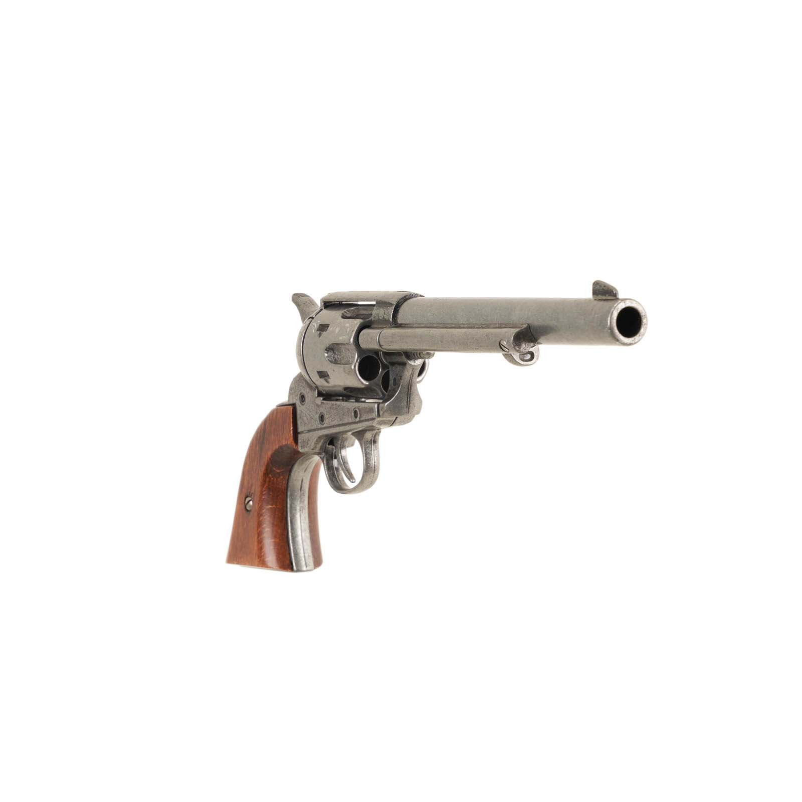 grey non firing replica 45 revolver front view