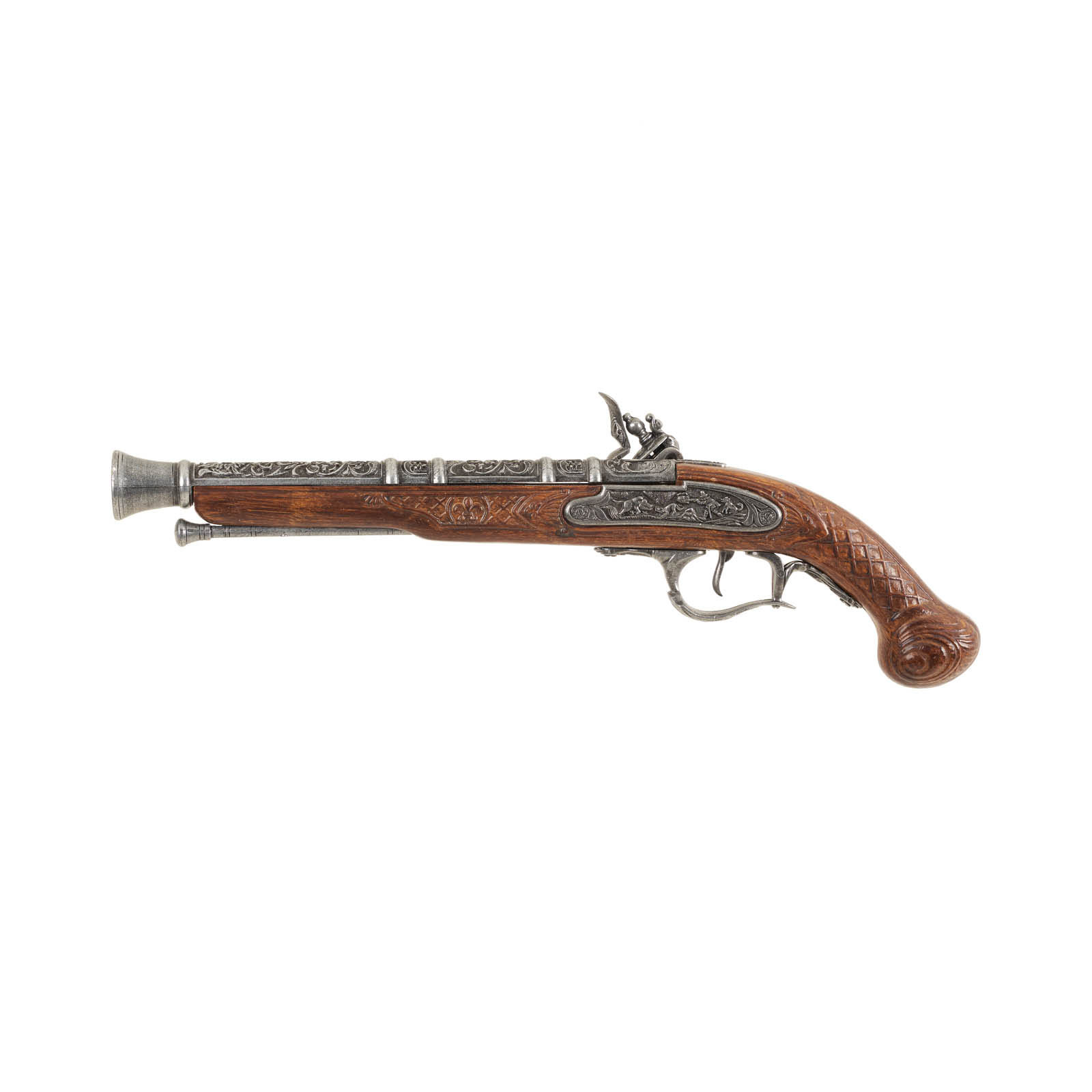 arquebus flintlock pistol replica left view