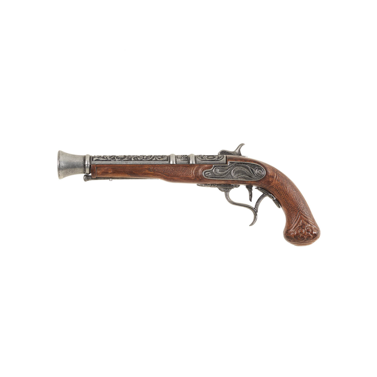 triple barrel pistol replica left view