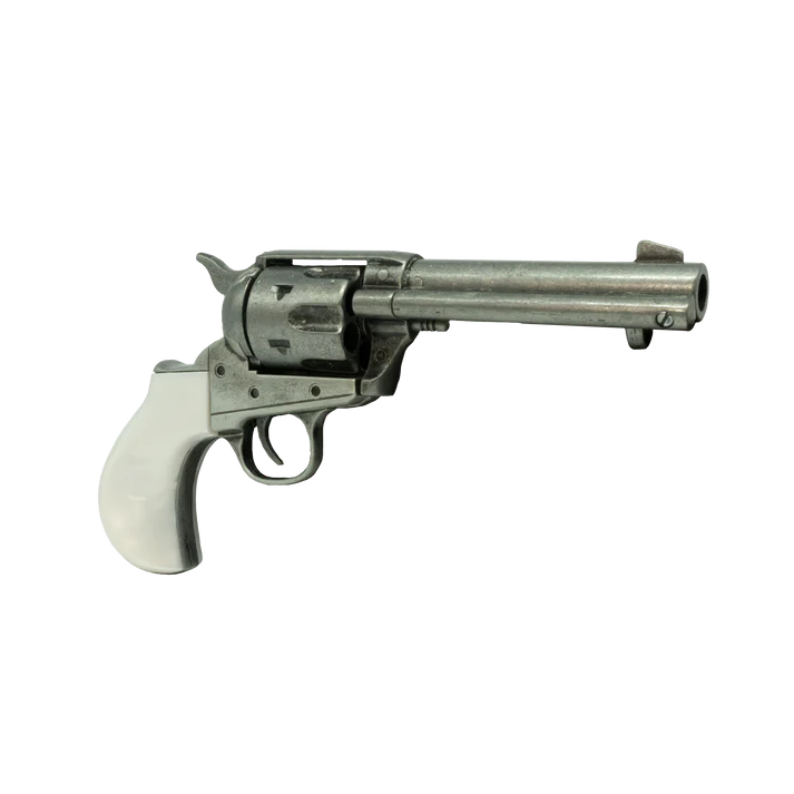 silver thunderer revolver with ivory grip